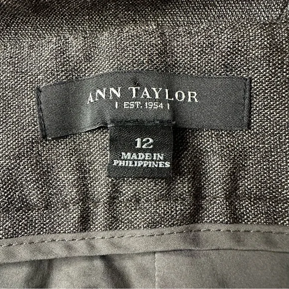 Ann Taylor brown virgin wool blend trouser pants Size 12 - Picture 12 of 13